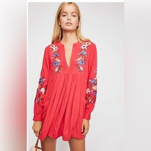 ⭐️Free People Mia Floral Embroidered Dress NWOT S